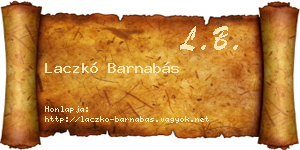 Laczkó Barnabás névjegykártya