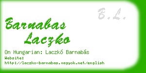 barnabas laczko business card