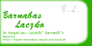 barnabas laczko business card